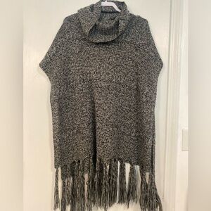 Hinge Marled Knit Poncho - One Soze